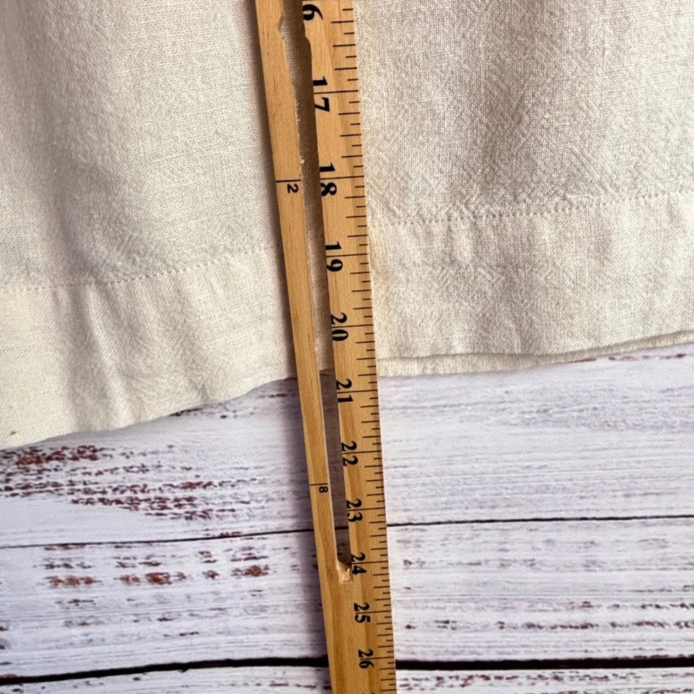 Minimalist Coastal Linen/Rayon Skirt M Short Oatmeal Beige Capsule Neutral Boho - Picture 7 of 7